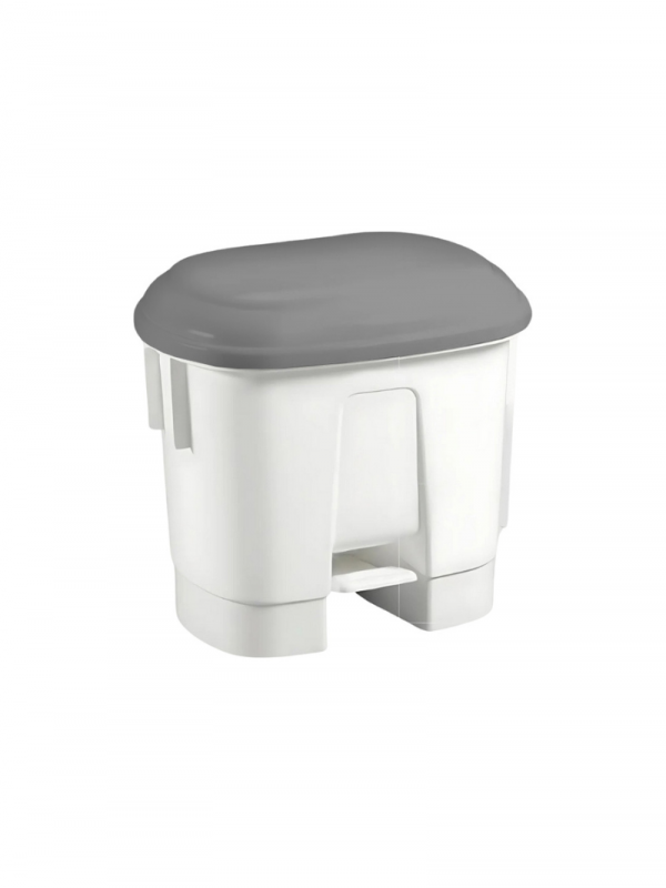 Cos de gunoi, Filmop, Sirius, 30 L, alb cu pedala si capac gri -  0000CO3037D