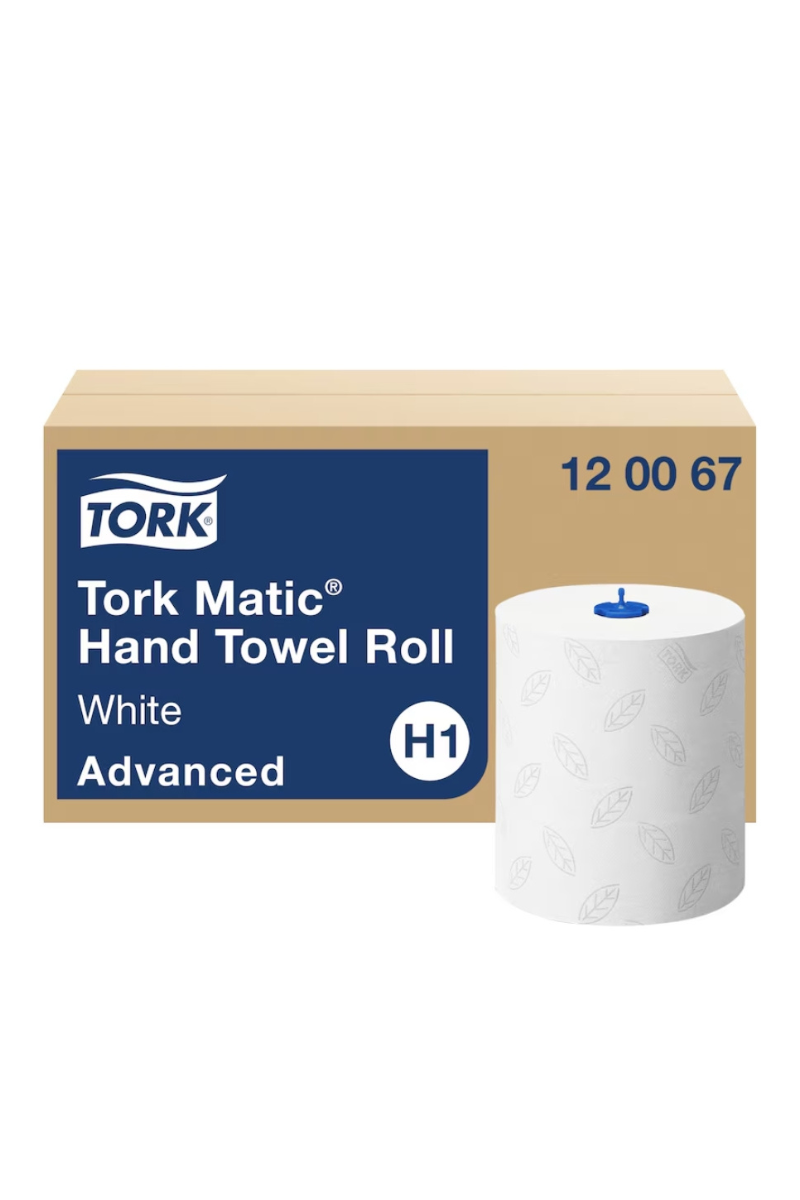 Prosoape pentru mâini, Tork, Matic® Advanced, rolă, albe, 2 straturi, 150m/rolă (6 role/bax) H1 - 120067