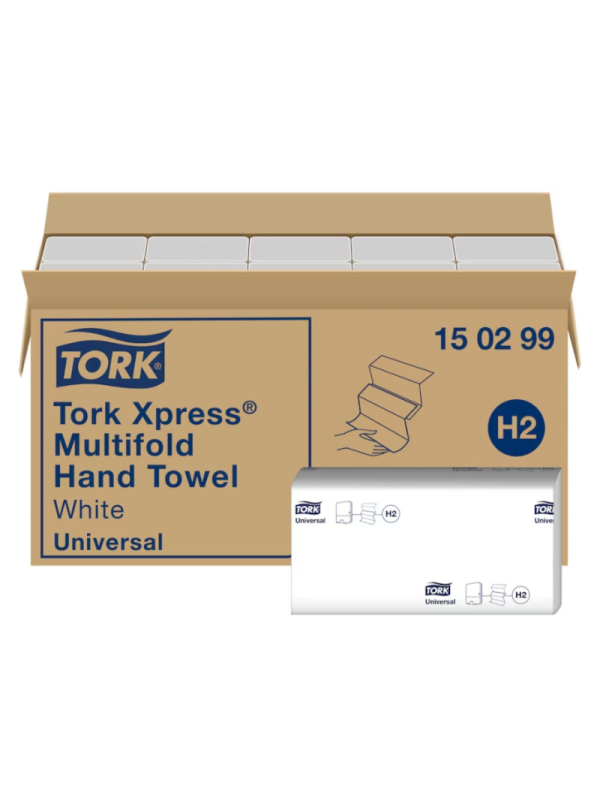 Prosoape pentru mâini, Tork Xpress® , Economice, Multifold, Alb, 237 porții/pachet (20 pac/bax) H2 - 150299