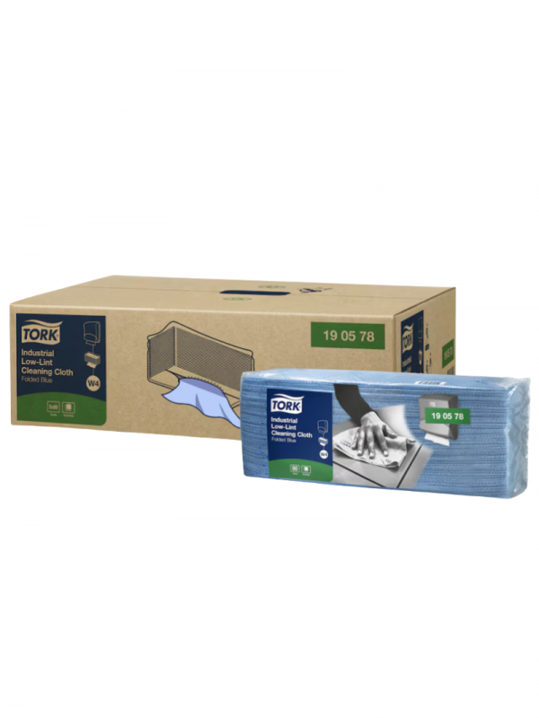 Lavete de curatare Tork pentru uz industrial, Low-Lint 39 x 32.4 cm (80 buc/pachet) - 190578