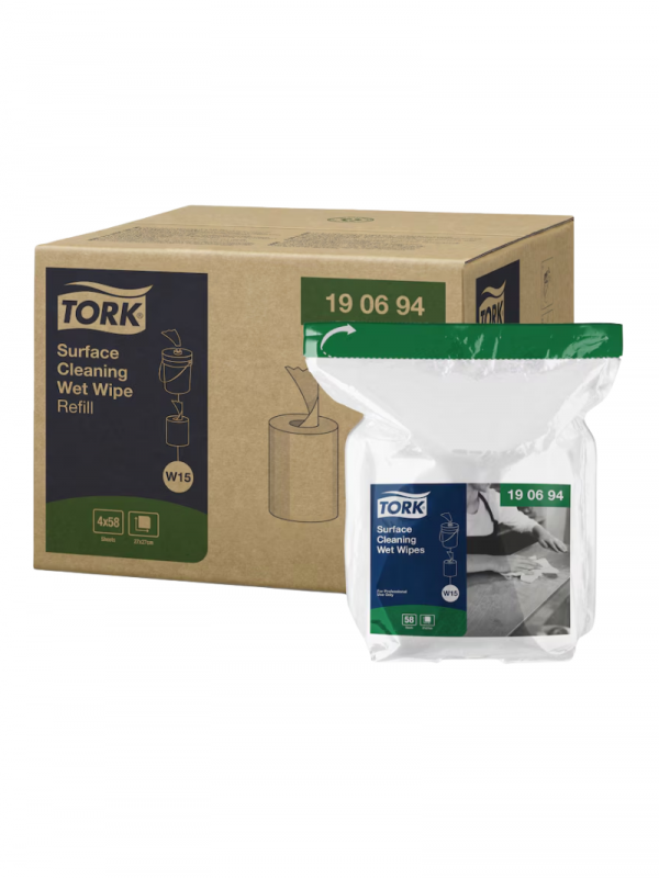 Rezerva servetele umede pentru curatarea suprafetelor, 58 portii/set - 190694