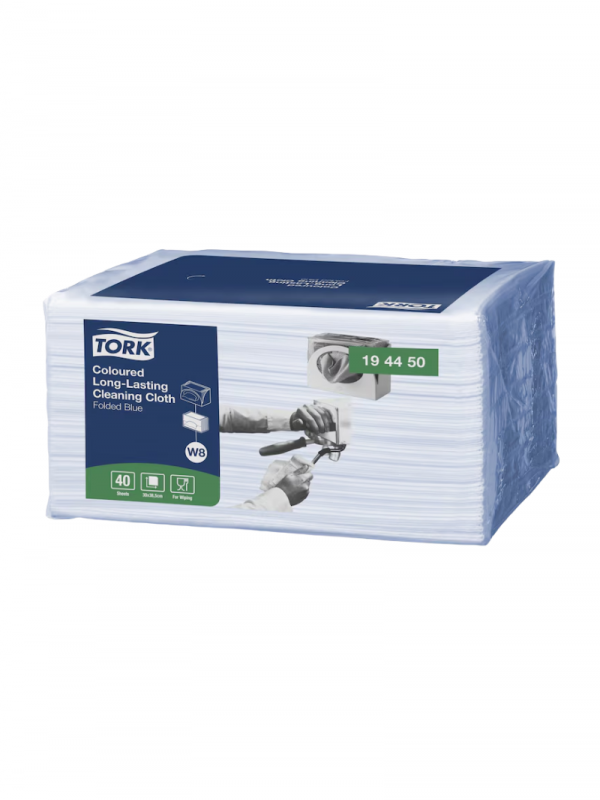 Lavete pentru curatare Tork Coloured Long-Lasting, albastre, 40 buc/set - 194450